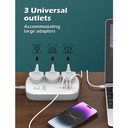 Ldnio Sc3416 65w Gan Fast Charging 3250w Power Extension 3 Sockets 2 Usb-c + 2 Usb-a - 4