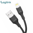 Logilink Usb To Lightning Silicone Fast Charging Data Cable 1m (1 Year Warranty) Black - 3