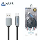 Logilink Usb To Micro Nylon Fast Charging Data Cable With Light 1m (1 Year Warranty) - 2