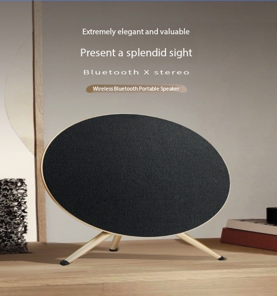 Lp18 Ufo Audio Space Wireless Bluetooth Loud Volume Home Theater Speaker Black Gold - 3