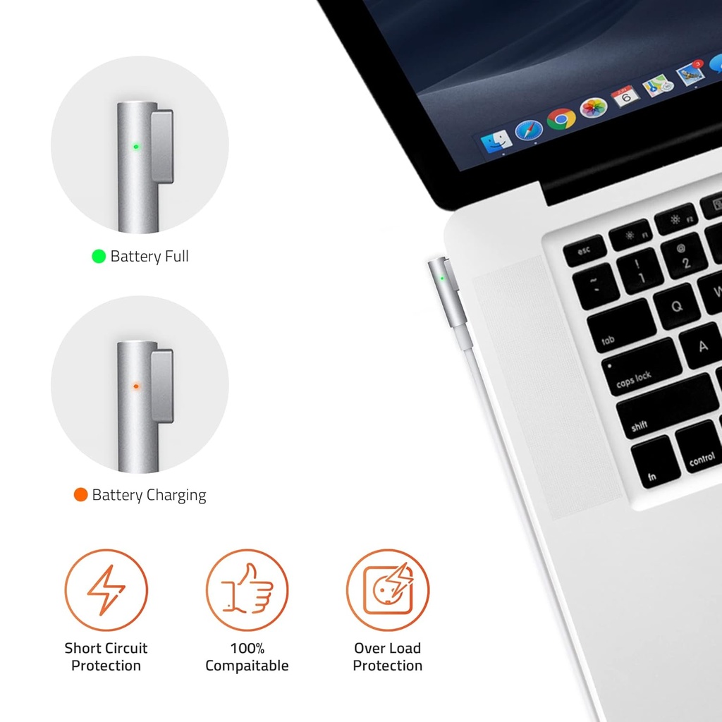 Apple 60w Magsafe 1 (l Shape Pin) Macbook Pro Laptop Charger - 3