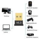 Mini Bluetooth Usb Dongle 5.3 Plug & Play - 2