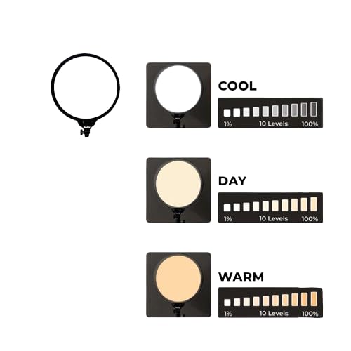 Neepho 33cm Led Soft Ring Light With 360 Rotating Pan Tilt - 3