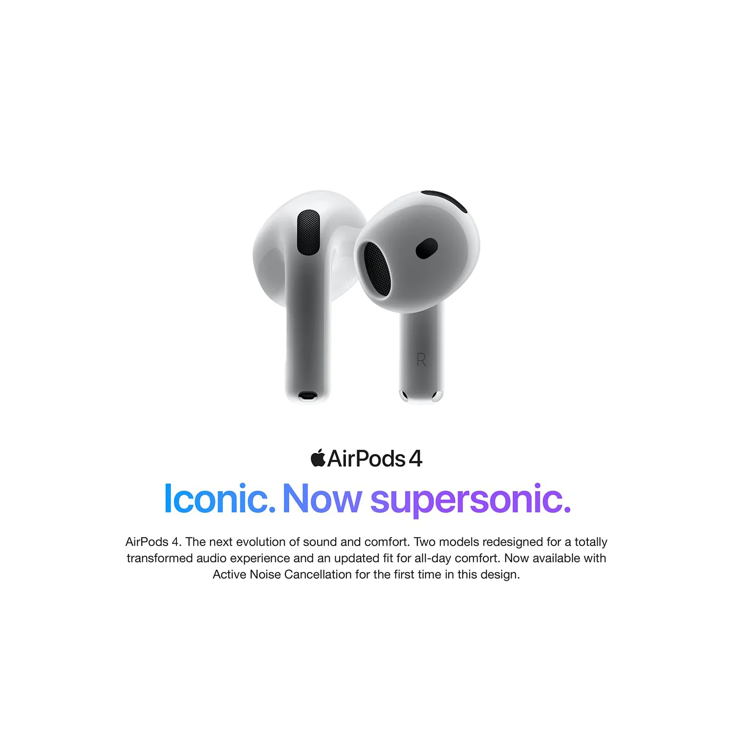 Apple Airpods 4 Bt 5.3v With Anc Usb-c & Wireless Charging Case - 3