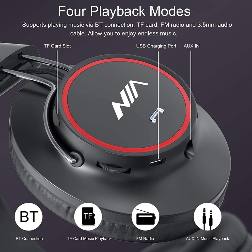 Nia S3000 Over Ear Music Headset Wireless Bluetooth Headphones - 2
