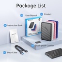 Orico 25pw1-u3 2.5 Inch Usb 3.0 Micro-b Hard Drive Enclosure - 4