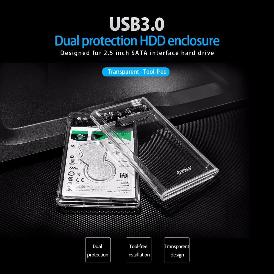 Orico Hdd Case Crystal 2.5 2139u3-cr 3.0 - 2