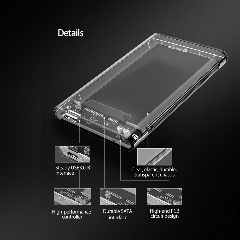 Orico Hdd Case Crystal 2.5 2139u3-cr 3.0 - 4