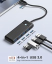 Orico Type-c To Usb Hub 3.0 4 Ports Papw4a-c3-015-bk-ep Black Color - 3