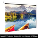 Projector Screen 150 Inch Manual 8x10 Feet 43mw Speed-x - 3