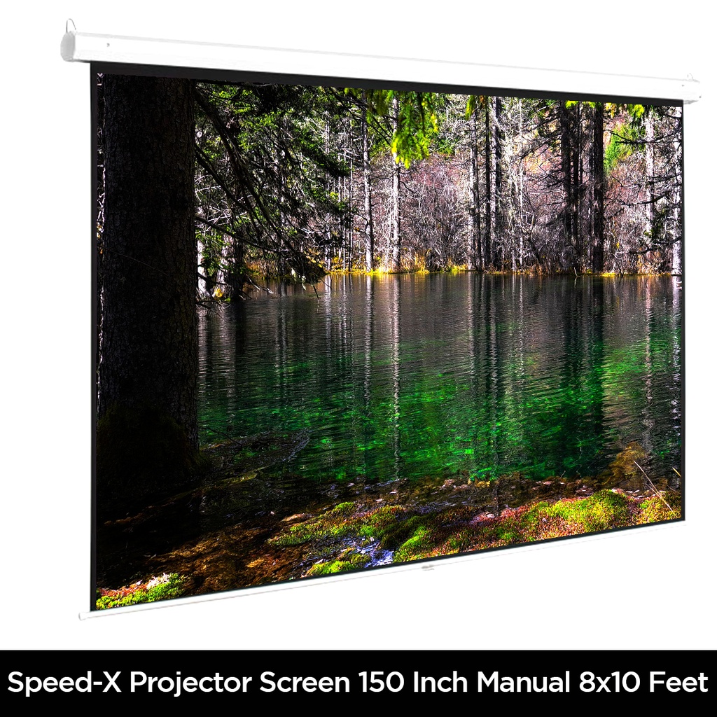 Projector Screen 150 Inch Manual 8x10 Feet 43mw Speed-x - 4