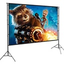 Projector Screen 150 Inch Tripod Potable Double Stand 8x10 Feet 43mw Speed-x - 2
