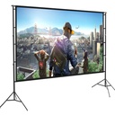 Projector Screen 150 Inch Tripod Potable Double Stand 8x10 Feet 43mw Speed-x - 3