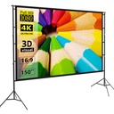 Projector Screen 150 Inch Tripod Potable Double Stand 8x10 Feet 43mw Speed-x - 4