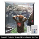 Projector Screen 72 Inch Electric Motorised 6x6 Feet 11mw Speed-x - 2