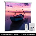 Projector Screen 72 Inch Electric Motorised 6x6 Feet 11mw Speed-x - 4