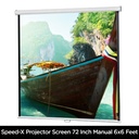 Projector Screen 72 Inch Manual 6x6 Feet 11mw Speed-x (fine Quality) - 3