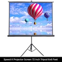 Projector Screen 72 Inch Tripod Portable 6x6 Feet 11mw Speed-x (fine Quality) - 2