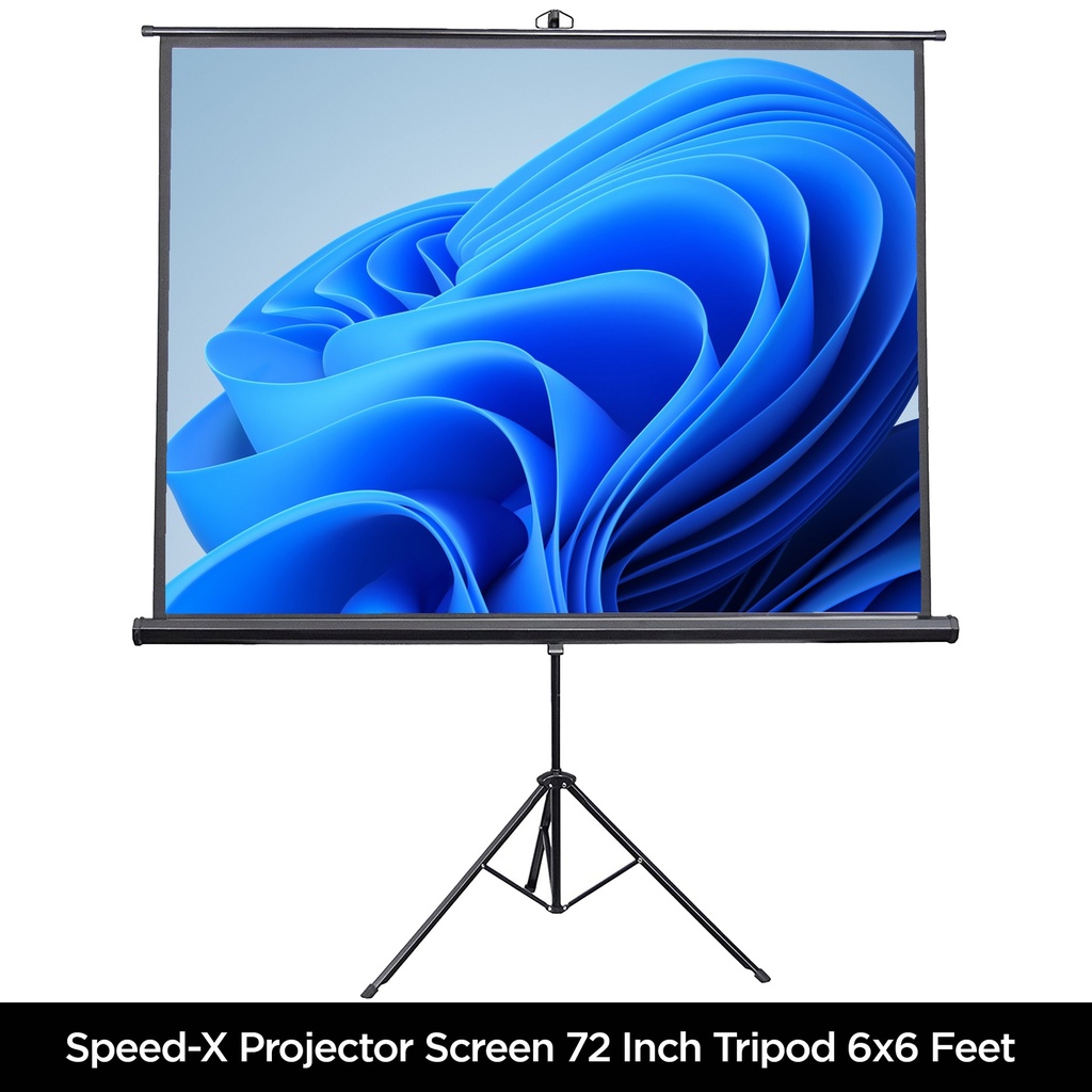 Projector Screen 72 Inch Tripod Portable 6x6 Feet 11mw Speed-x (fine Quality) - 3