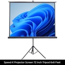 Projector Screen 72 Inch Tripod Portable 6x6 Feet 11mw Speed-x (fine Quality) - 3