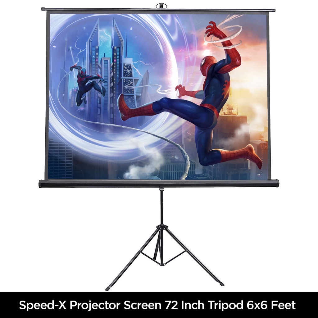 Projector Screen 72 Inch Tripod Portable 6x6 Feet 11mw Speed-x (fine Quality) - 4