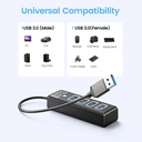 Pw4u Orico 4-port Usb Hub 3.0 5gbps High Speed Fast Data Transfer - 4
