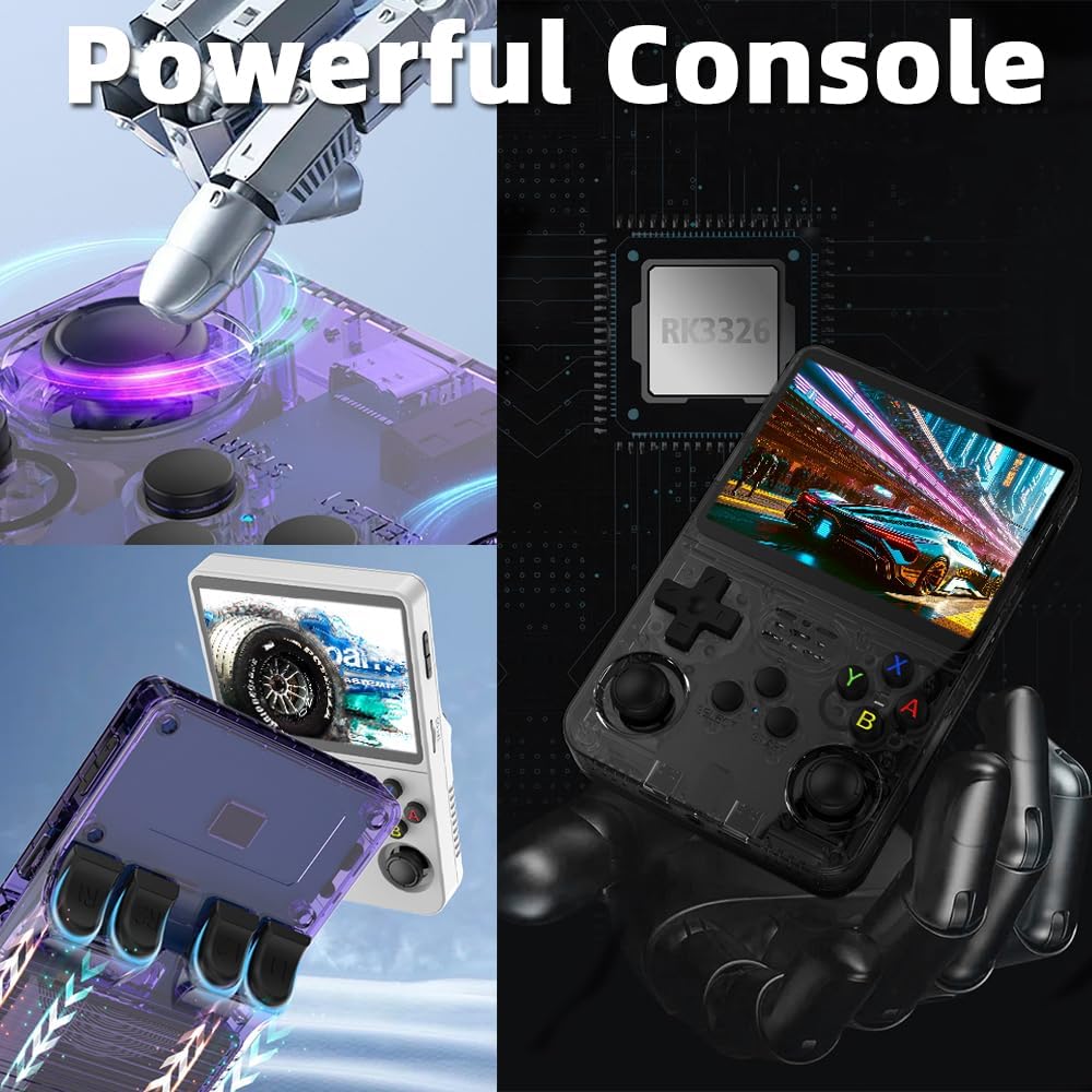 R36s Retro Handheld Video Game Console 3.5 Inch Ips Screen - 3