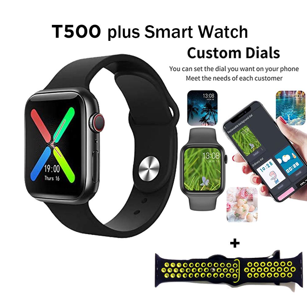 T500 Plus With Extra Strap Smart Watch Bluetooth Call Music Smartwatch Fitness Tracker Heart Rate Health Monitoring For Apple Watch