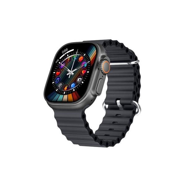 Hk10 Ultra 3 2.02 Amoled Display G-sensor Ai Features With Wearfit Pro App 2 Straps (Black)