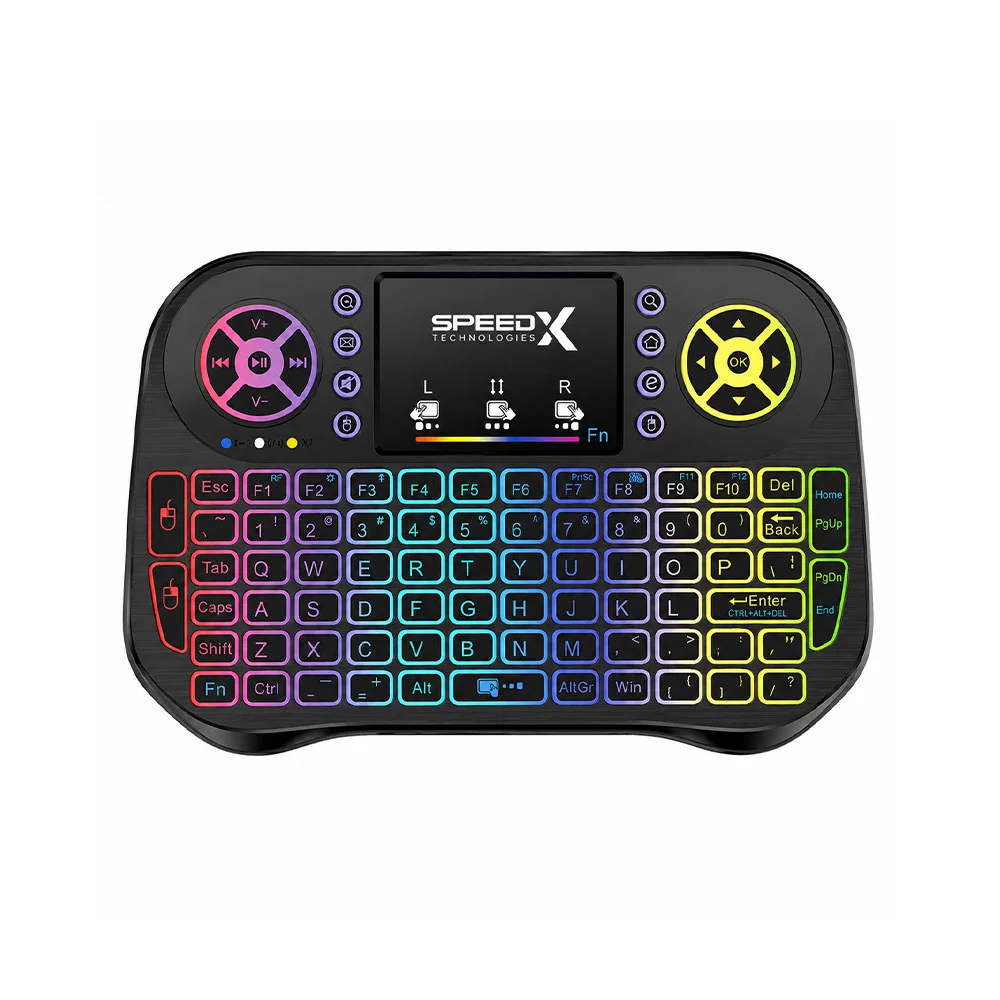 [01355] Speedx I10 Mini Wireless+bluetooth Touchpad 7 Color Backlit Light 2.4ghz