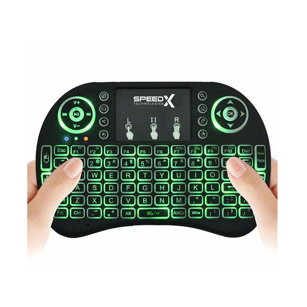 Speedx Rf 500 Mini Touch Pad Wireless With Backlight Keyboard Mouse