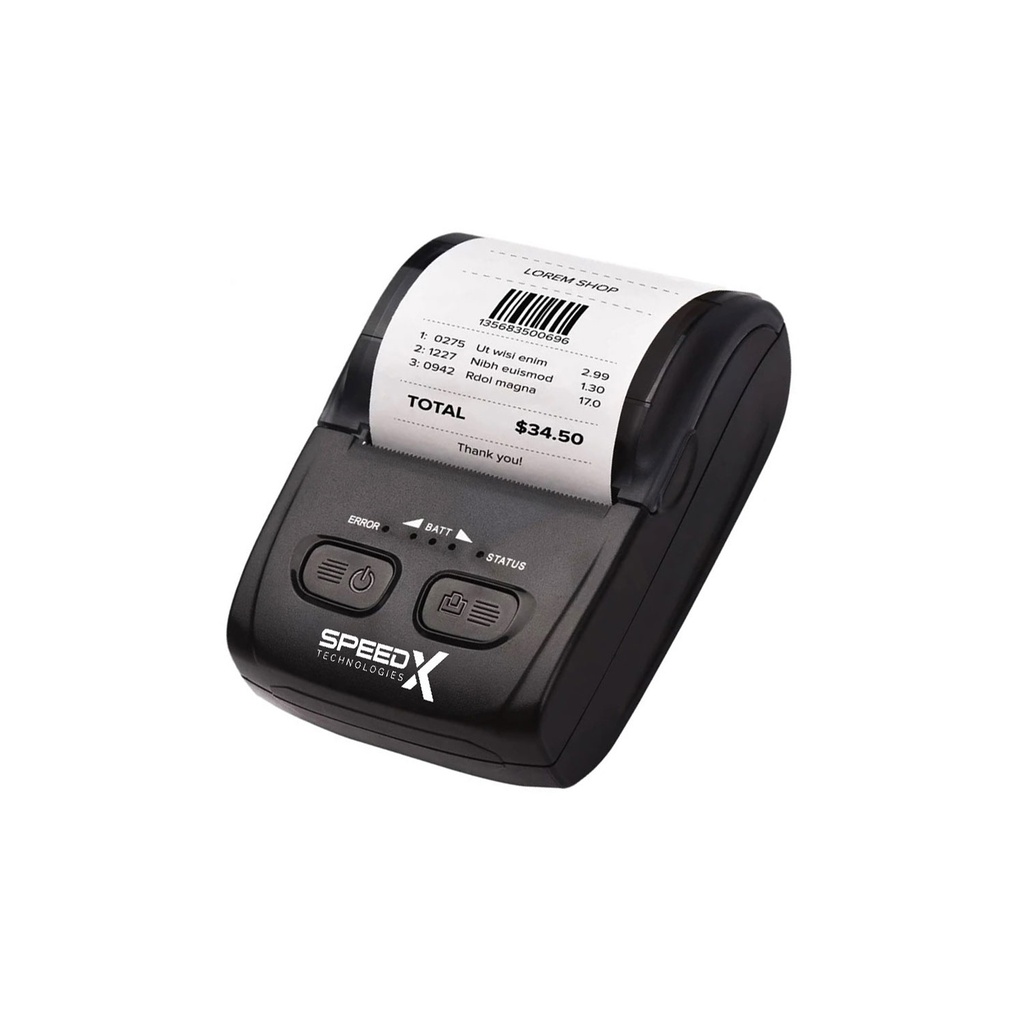 [00955] Speed-x Bt500m Mini Portable Bluetooth+usb Printer 58mm