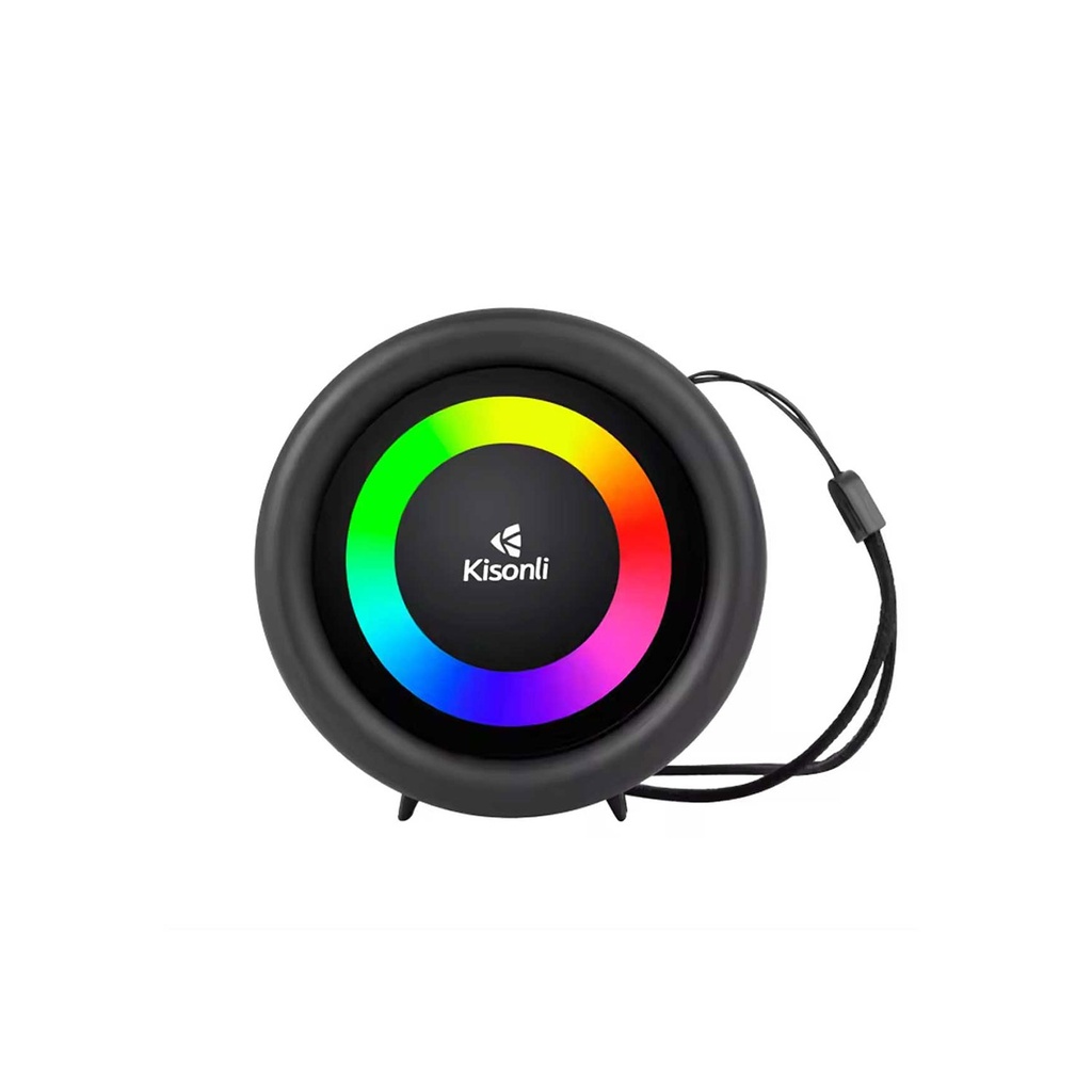 [01679] Kisonli S16 Tws Dj Powered Portable Mini Fm Radio Speaker With Soft Cord Handle