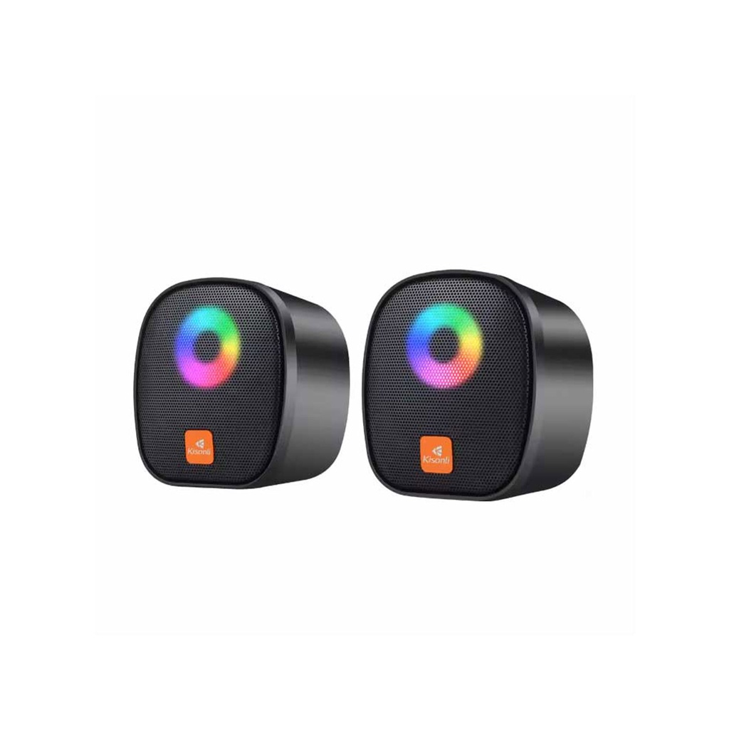 Kisonli X11 Rgb Gamer Pc Mini Usb Speaker With 6w Power