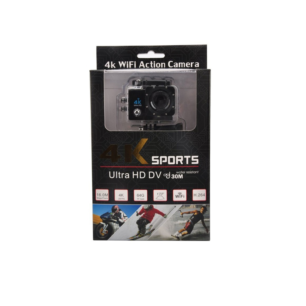 [00735] D800 Action Sports Camera Wifi 4k With Full Accessories