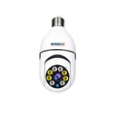 Speed-x Sp-e27 Bulb Camera 1080p Wifi 360 Degree Panoramic Night Vision Two-way Audio Motion Detection With V380pro App