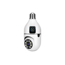 Speed-x Sp-e28-2 Dual Lens Bulb Camera 1080p Wifi Panoramic Night Vision Motion Detection With V380 Pro App