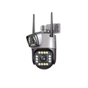 Speed-x (spz-702) 2 Camera Lens Wifi Outdoor 4mp Color Night Vision With V380 Pro App
