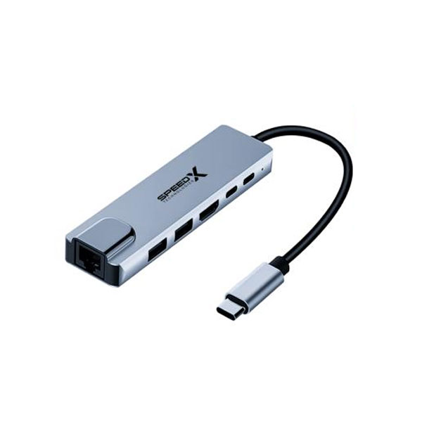 [01693] Speed-x (sp-tc601) 6 In 1 Multi-port Type C 4k Hdmi Usb 3.0 Converter Good Ic Big Packing