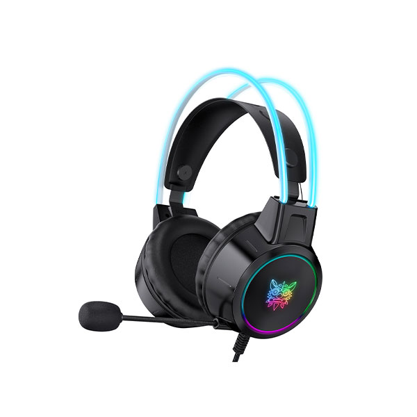 [01559] Onikuma-x15 Pro Rgb Head Beam With Mic, 3.5mm Wired Earphones, Durable Stereo Surround, Rgb Gaming Headset