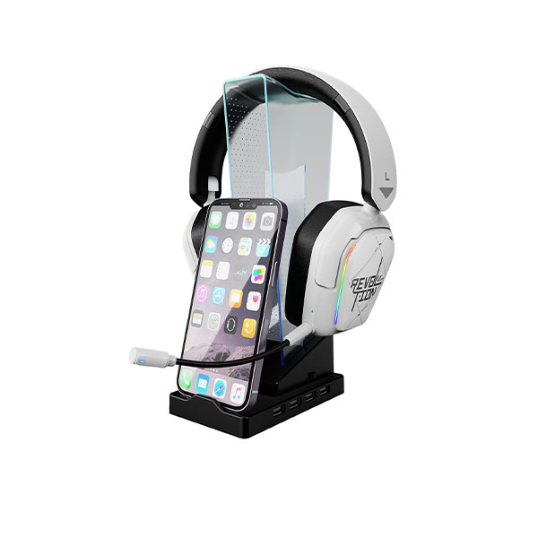 [01757] Xtrike Me Ht-09 Headset & Phone Stand With 4 Usb Port And Led Light