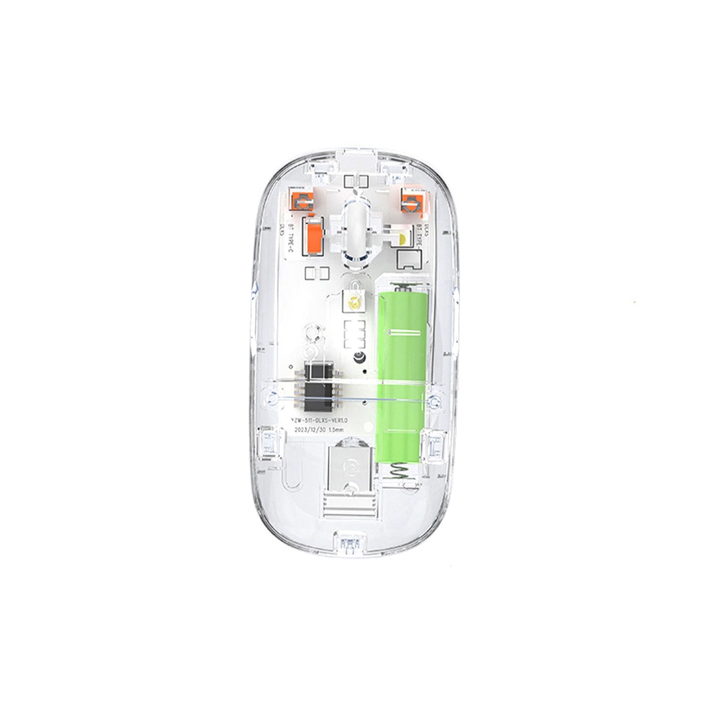 [01605] New Transparent Wireless+bluetooth Dual-mode Rechargeable Mouse