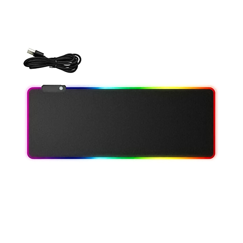 [01150] Rgb Gaming Mouse Pad Large (800×300×4mm) Led Mousepad With Non-slip Rubber Base Soft Pad