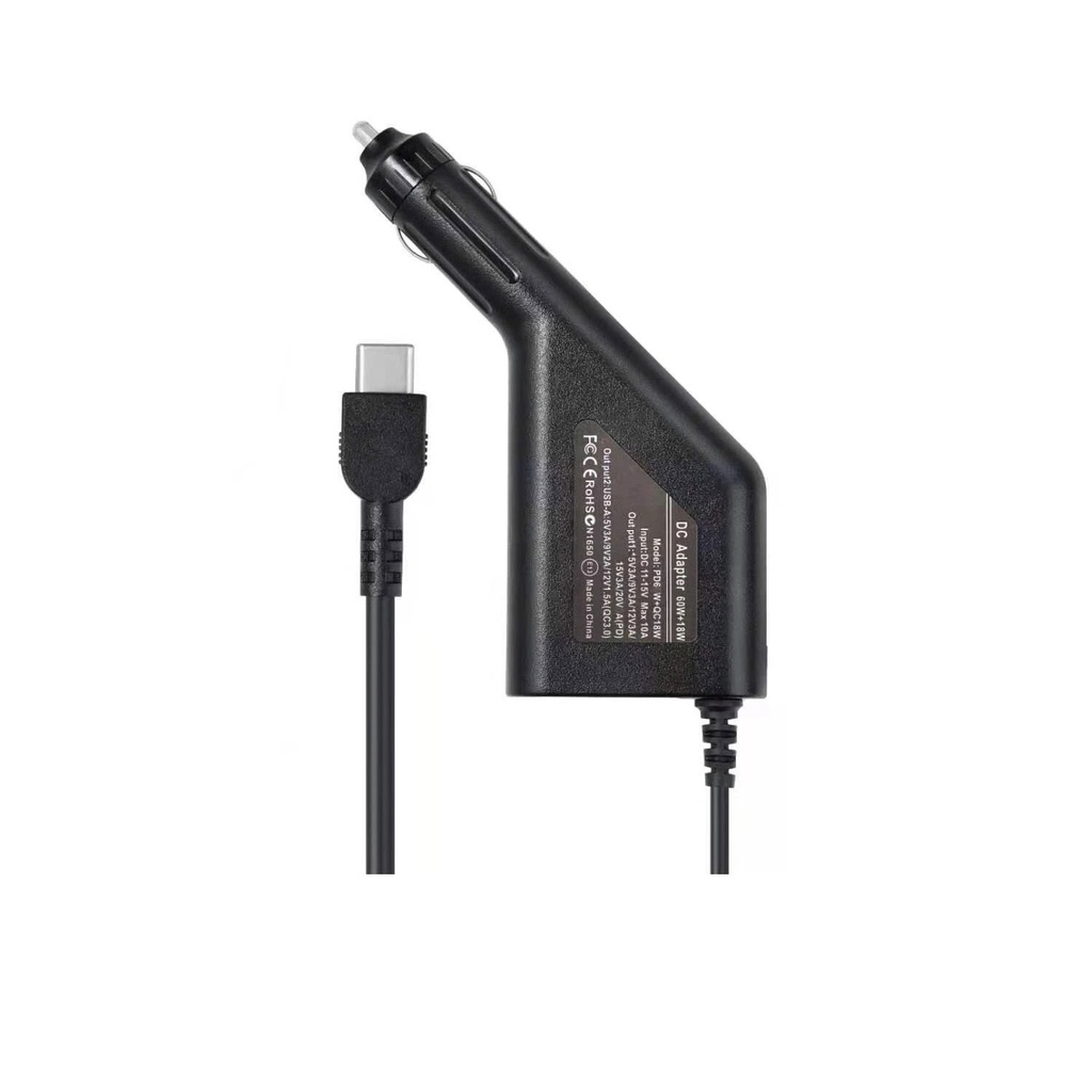 [02015] 65w Usb-c Universal Laptop Dc Car Charger With Usb Port