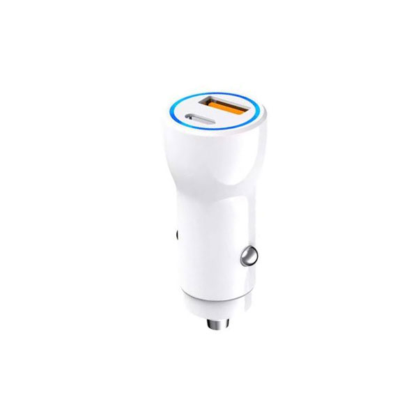 [01564] Aspor A910 Fast Car Charger Qc 3.0 Dual Aluminum Metal 38w Pd Portable