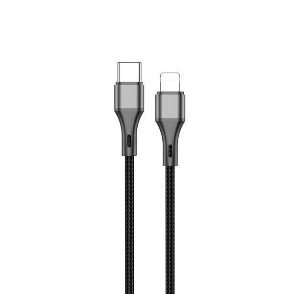 [02054] Aspor Ac-20 27w Type-c To Lightning Fast Charging Nylon Braided Data Cable 1.2m