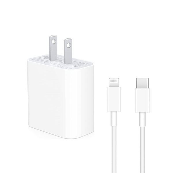 [01420] Iphone Usb-c Pd 20w Power Adapter Charger 2 Pin (usa Pin) With Cable