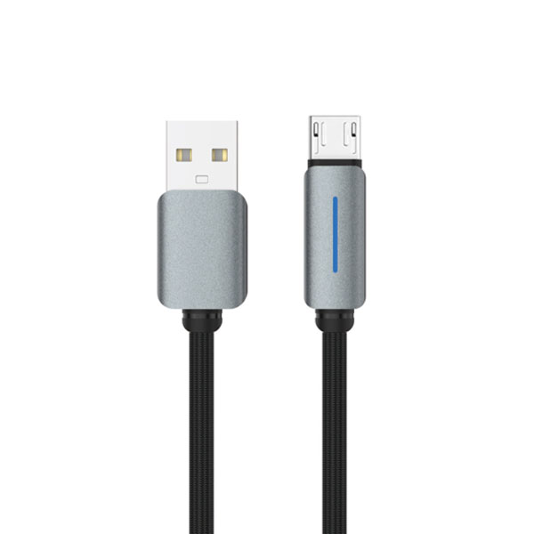 [01896] Logilink Usb To Micro Nylon Fast Charging Data Cable With Light 1m (1 Year Warranty)