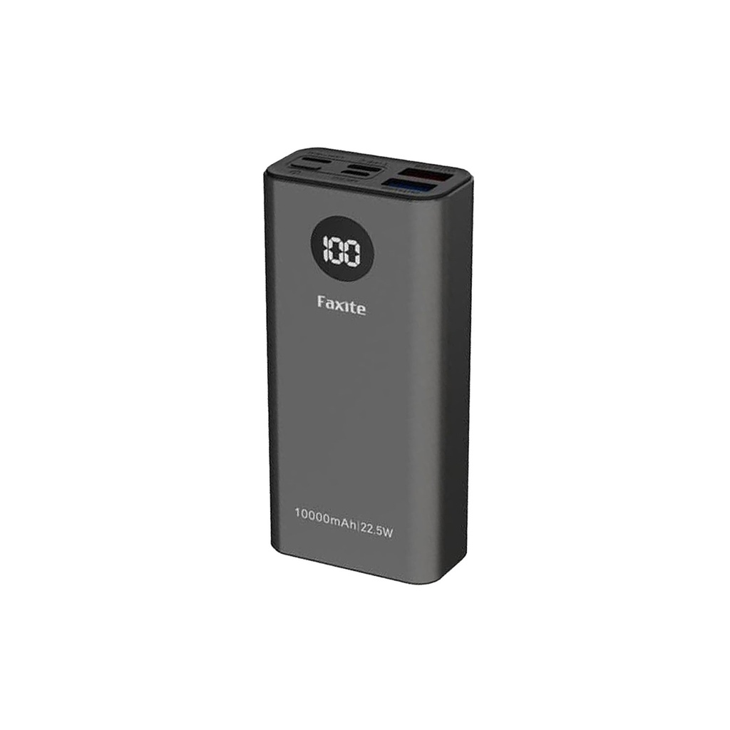 [01836] Faxite M10pro 10000mah 22.5w Metal Digital Display Quick Charge 4.0 Power Bank