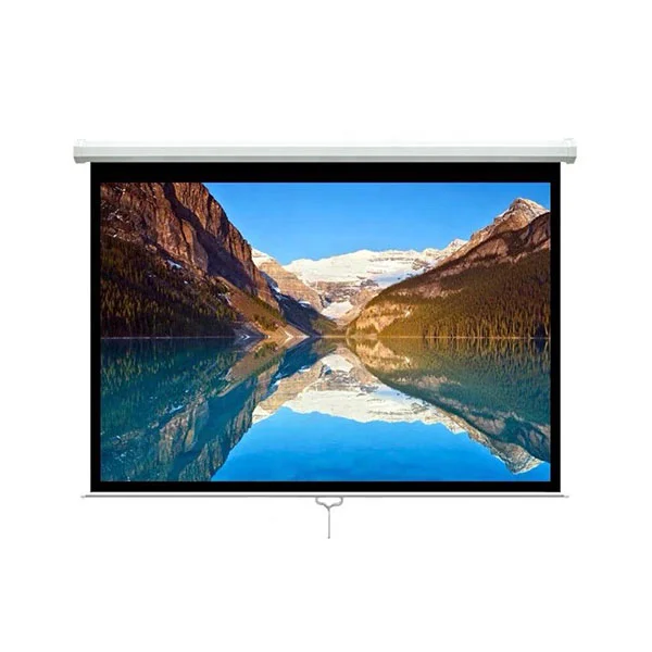 [02078] Projector Screen 100 Inch Manual 7x5 Feet 4:3mw Speed-x (fine Quality)